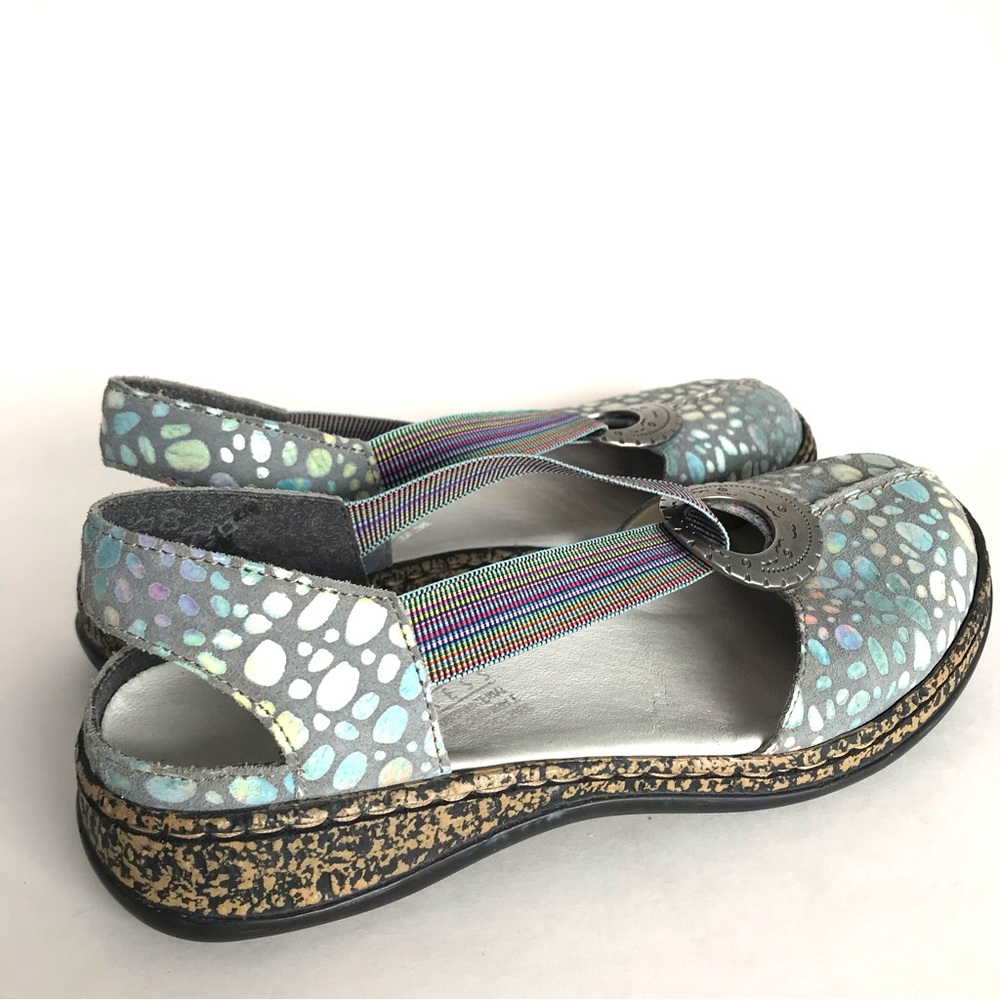 Rieker Regina Closed Toe Sandal Slingback Rainbow Pebbled (37/ 6-6.5) - Picture 3 of 12